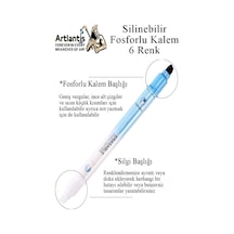 Silinebilir Fosforlu Kalem 6 Renk 1 Paket Galaxy Silinebilir İşaretleme Kalemi Çift Başlı Pürüzsüz Yazma Silme Fixpoint Çok Renkli