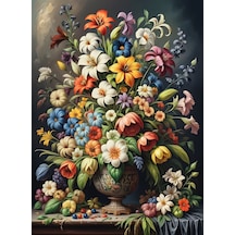 Nova Puzzle 1000 Parça Çiçeklerin Renk Senfonisi Puzzle - Vazoda Çiçek Kolajı