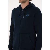 U.S. Polo Assn. Erkek Regular Fit Lacivert Şardonlu Örme Hırka 50313755-VR033