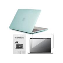 13" Apple Uyumlu MacBook Pro A2338 M1 Su Yeşili Kılıf Koruyucu + Ekran F