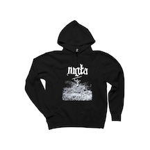Mgla Age Of Excuse Siyah Fermuarlı Kapşonlu Sweatshirt Siyah