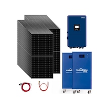 30x600w Topcon Güneş Paneli 20kva Trifaze İnverter 2x51.2v 280ah Lityum Bataryalı Hazır Solar Enerji Paketi