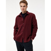Koton Regular Fit Uzun Kollu Düğmeli Klasik Yaka Gömlek Bordo 6wam60236hw Bordo