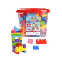 Play Blox Yapı Oyuncakları 107 Parça Kovalı Parlak Renkler Mega Blok Seti 3103