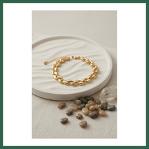 Bezos Gold Renk Sarmal Damla Model Kadın Bileklik Bzs01