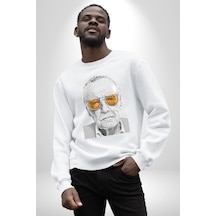 Stan Lee Unisex Beyaz Sweatshirt Beyaz