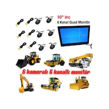 10 İnç 6 Kanallı 6 Kameralı Araç Monitörü Twogo Go-6006