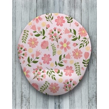 Pink Flower Oval Bilek Destekli Mouse Pad Mousepad