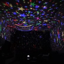 Senon Star Master Dönen Renkli Ay Ve Yıldız Yansıtmalı Projeksiyon Lamba Gece Lambası Parti Lambası Hediyelik Mavi .