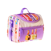 Kaukko Kids Kız Çocuk Cat Life Baskılı Isı Yalıtımlı Okul Beslenme Çantası Mor - Krem - L5314