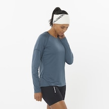 Salomon Cross Run Ls Kadın Koşu Tişört Midnight Navy Lc2270500 Lacivert