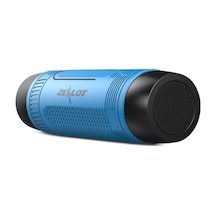 "zealot S1 Taşınabilir Bluetooth Hoparlör: Fm Radyo, Su Geçirmez, 8 Saat Çalma, Tf Kart Ve Aux Destekli, El Fenerli - Mavi"