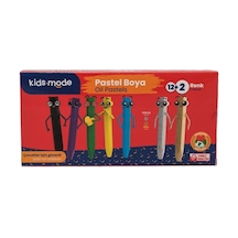 Kidsmode Altıgen 12+2 Renk Pastel Boya Çok Renkli