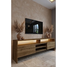Resital Ledli Tv Sehpası - Led Işıklı - Ceviz - W9032-2