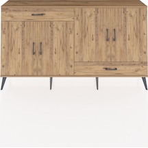 Arges Konsol 5 Raflı 2 Çekmeceli 4 Kapaklı 176x30x99 Çam-çam Çam-çam