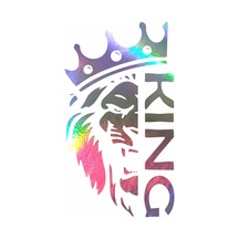 King Kral Araç, Araba, Oto, Motorsiklet, Kask, Laptop, Cam Sticker 25x14 Cm
