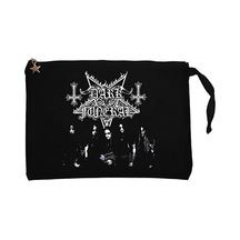 Dark Funeral Grup Face Siyah Clutch Astarlı Cüzdan / El Çantası Siyah