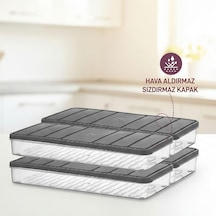Adet 1 Lt. Nora Organizer Buzdolabı Buzluk Düzenleyici Saklama Kabı-gri Diğer