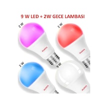 2 In 1 Led Gece Lambası 9W Led +2W Gece Lambası Mavi