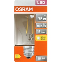 5 Adet Ledvance 7,5w Sarı Işık 2700k E27 Duylu Kalın Duy Filament Led Ampul