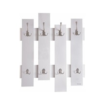 Kuzela Ahşap Dekoratif 8'li Duvar Askılık Ceviz