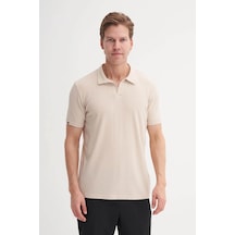 Cazador Regular Fit Örme Dokulu Bej Erkek Polo Yaka T-shirt 42040 Bej
