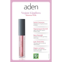 Aden Vegan Lipgloss - Vegan Dudak Parlatıcısı 05 Glamour Pink Işıltılı Pembe