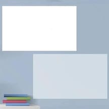 2'li Paket 60x100 Cm 1x Beyaz, 1x Şeffaf Yapışkansız Tutunan Statik Pratik Yazı Tahtası, Çok Am Diğer