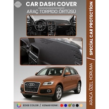 Audi Q5 2008-2017 Torpido Örtüsü Ön Göğüs Koruma Torpido Koruma Araca Özel Kaymaz Kolay Montaj Kahverengi