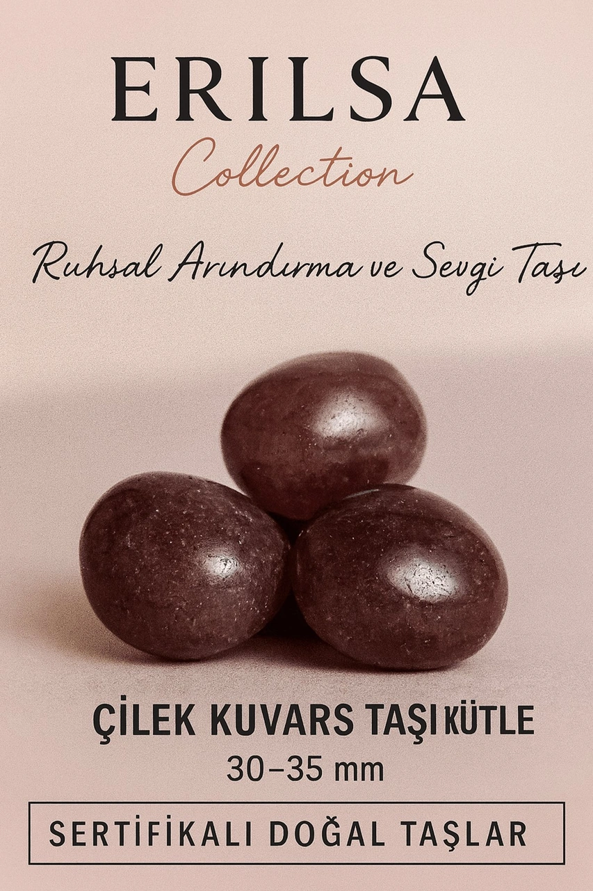 Sertifikalı Çilek Kuvars Taşı Kütle 30 35 Mm Ruhsal Arınma Sevgi