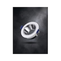 Beyaz Yuvarlak Çerçeve Krom Reflektör Sıva Altı Spot Led Spotlight Metal Gövde Gu10 Duy - 924732725 Diğer