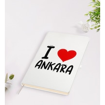 BK Gift I Love Ankara Tasarımlı Beyaz Defter - Model 1