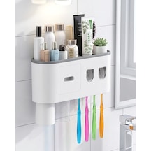 Banyo Organizer Diş Fırçası Tutucu Çift Dispenserli Raflı Çekmeceli Diğer