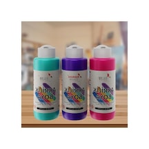 Mor-fuşya-turkuaz Akrilik Boya Seti - 3x120ml 0,15 L