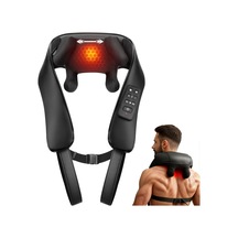 Boyun Ağrısı İçin Shiatsu Boyun Masajı Kablosuz Genişliği Ayarlanabilir Omuz Sırt Masajı Isı İle 4d Yoğurma Derin Doku Masajı Ev Ofis Araba Hediyeleri İçin Kullanın