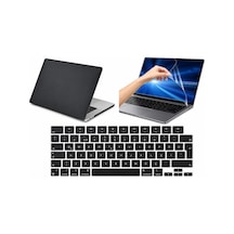 Arabulalaca Macbook Pro 13 Inç A2338 A2686 A2289 A2159 A2251 Işlemçi Kılıf Hardcase Kapak + Klavye Koruyucu +ekran Koruyucu 3 siyah