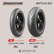 Bridgestone Battlax S23 120/70 Zr17 58w - 180/55 Zr17 73w Ön Arka Motosiklet Lastik Takımı 2025