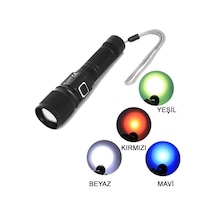 Cree Tg Led 1000 Lümen Göstergeli Fonksiyonel El Feneri Wt-732 Açık Kırmızı