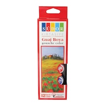Südor Guaj Boya 15 Ml 12 Li Sd525 Çocuklar İçin Parlak Renk Seçenekleriyle Yaratıcılığı Destekler Çok Renkli