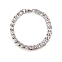 Çelik Figaro Erkek Zincir Bileklik Eblk-520 Gümüş