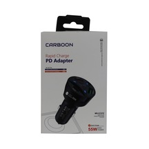 Carboon Ms-cc12 55w Pd 20w Type-c Grişi 2 Usb Araç Çakmaklık Girişli