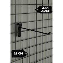 25 Cm 450 Adet Siyah Tel Pano Kancası Raf Askısı Siyah