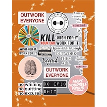 Motivasyon Sticker Seti Laptop Ajanda Pc Tablet Telefon Defter Etiket Bullet Journal Diğer