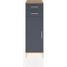 Hyperion Dolap 2 Raflı 2 Çekmeceli Tek Kapaklı 44x44x134 Çam-antrasit Atlas Çam