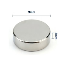 10 Adet - 9x5 Mm Neodyum Mıknatıs Neodim Magnet Yuvarlak