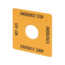 Eaton M22-xyk1 Buton Aksesuarı: Etiket 50x50mm Acil Durdurma Butonu İçin