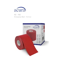 Ac-150 Yüz & Vücut Uyumlu Hipoalerjenik Kinesyo Tape  Bandı 5m X 5cm Kırmızı Renk 1 Beden