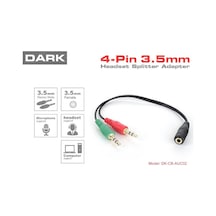 Dark Dk-Cb-Auc02 1X Dişi 2X Erkek Stereo Ses Ara Kablosu