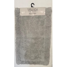 Pamuk Makarna Tufting 2'li Klozet Takımı , Banyo Seti , Damask, V