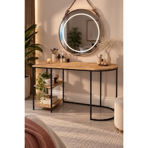 Sulorahome Dolunay Çalışma Ve Makyaj Masası Kahverengi 125 Cm